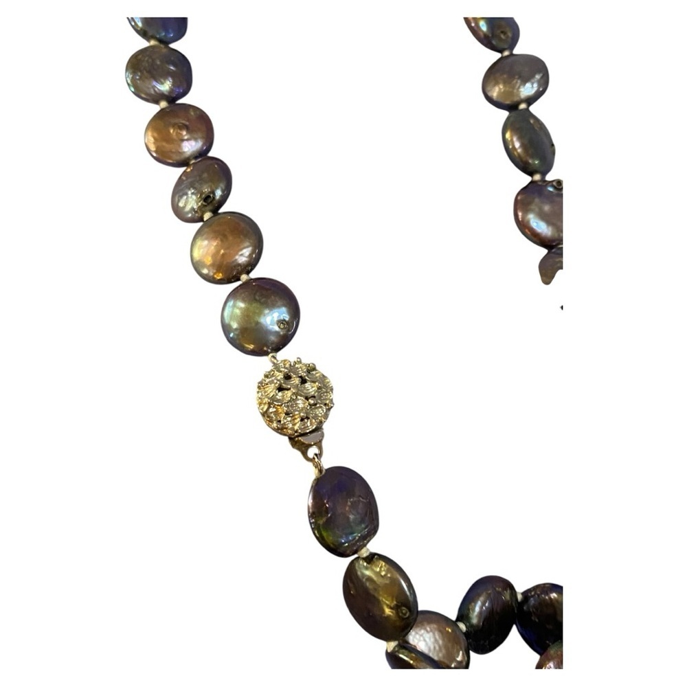 Vintage Pebble Style Stone Necklace 18 inch heel comfortable - Picture 3 of 4